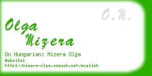 olga mizera business card